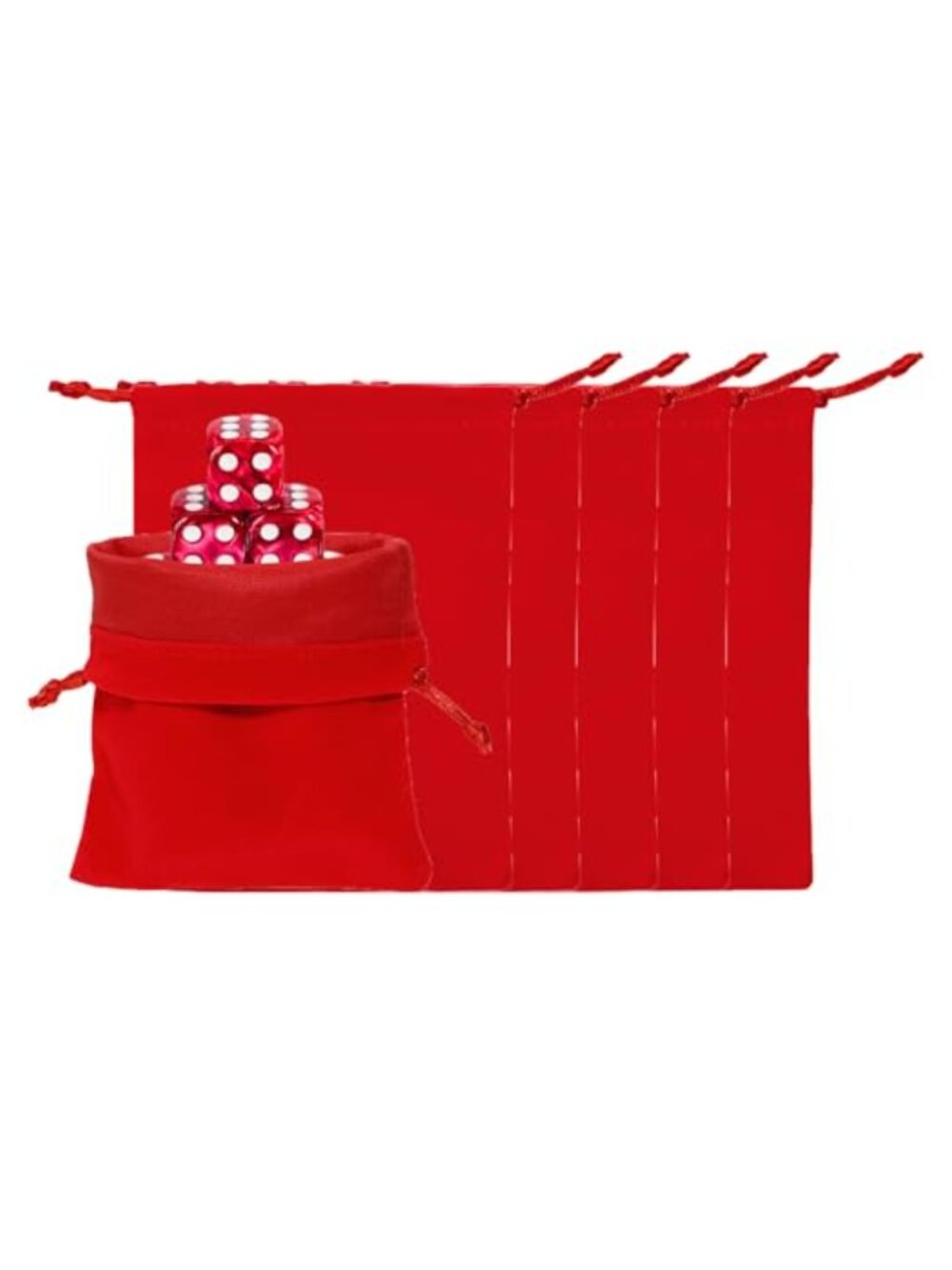 Small Velvet Drawstring Gift Bags Jewelry Pouches Party Favor Set of 6